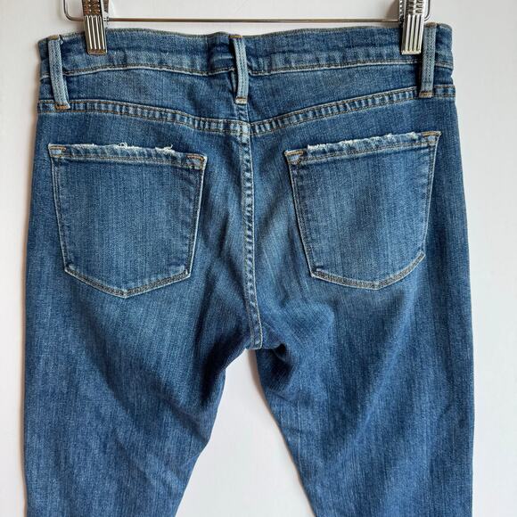 Frame Denim Le Garcon Cooper Relaxed Slim Boyfriend Distressed Jean size 24 - Picture 5 of 12